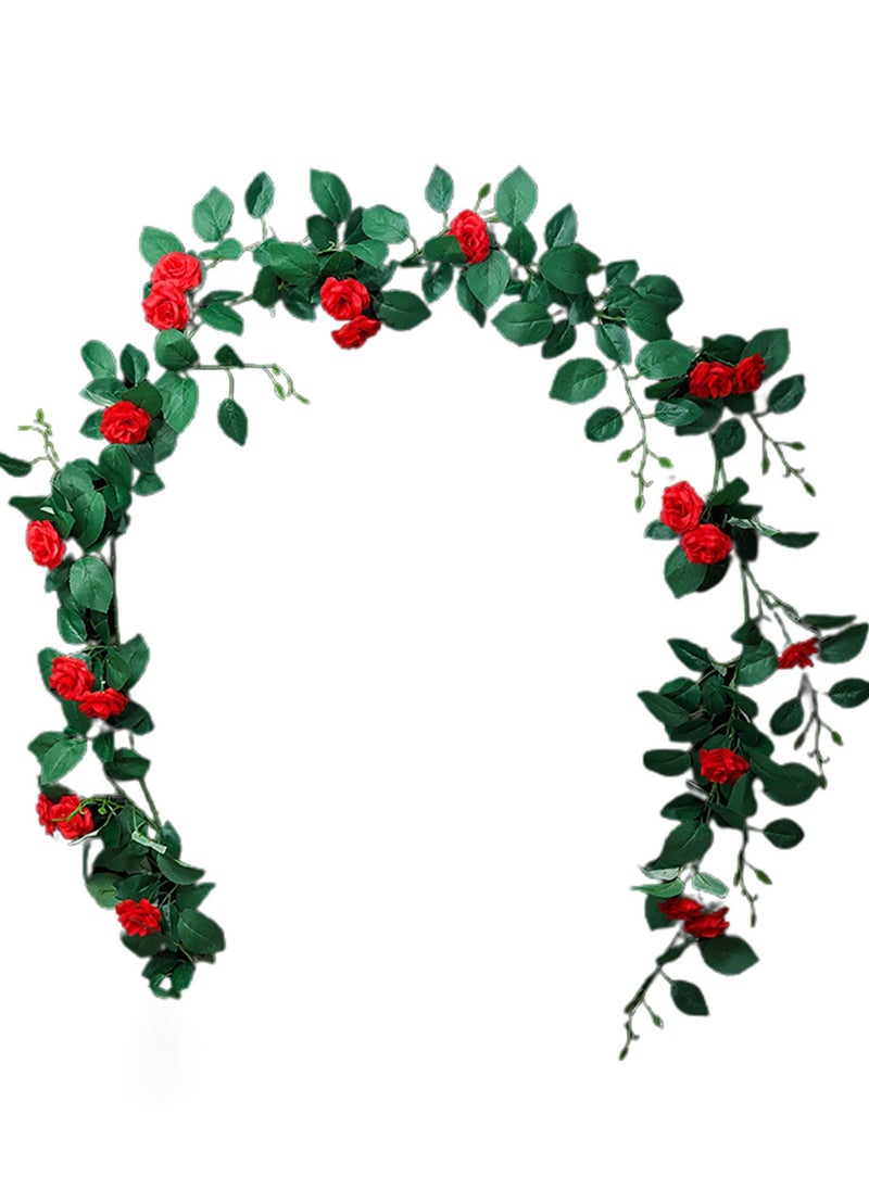 Mordely Artificial flower for decoration, exquisite realistic faux silk imitation flower, beautiful imitative flower rattan for wedding artificial rattan without withering  - Image 1