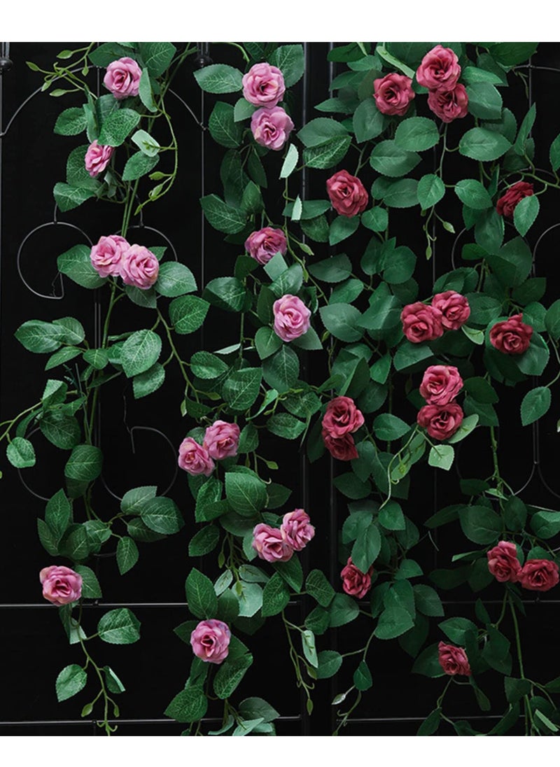 Mordely Artificial flower for decoration, exquisite realistic faux silk imitation flower, beautiful imitative flower rattan for wedding artificial rattan without withering  - Image 2