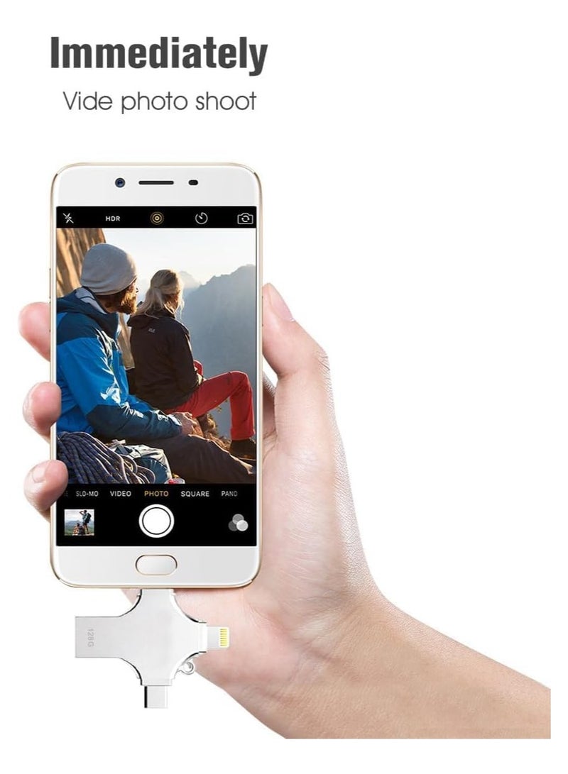 BICCHOO 4 in 1 USB Flash Drive 512GB Silver - Image 3