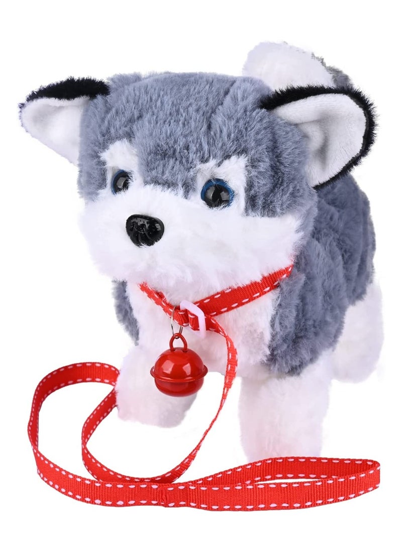 KASTWAVE Plush Interactive Toy Electronic Pet Plush Golden Retriever Toy Puppy Electronic Interactive Pet Dog Can Walking Barking Tail Wagging Stretching Companion Animal for Kids (Alaska Dog)  - Image 1