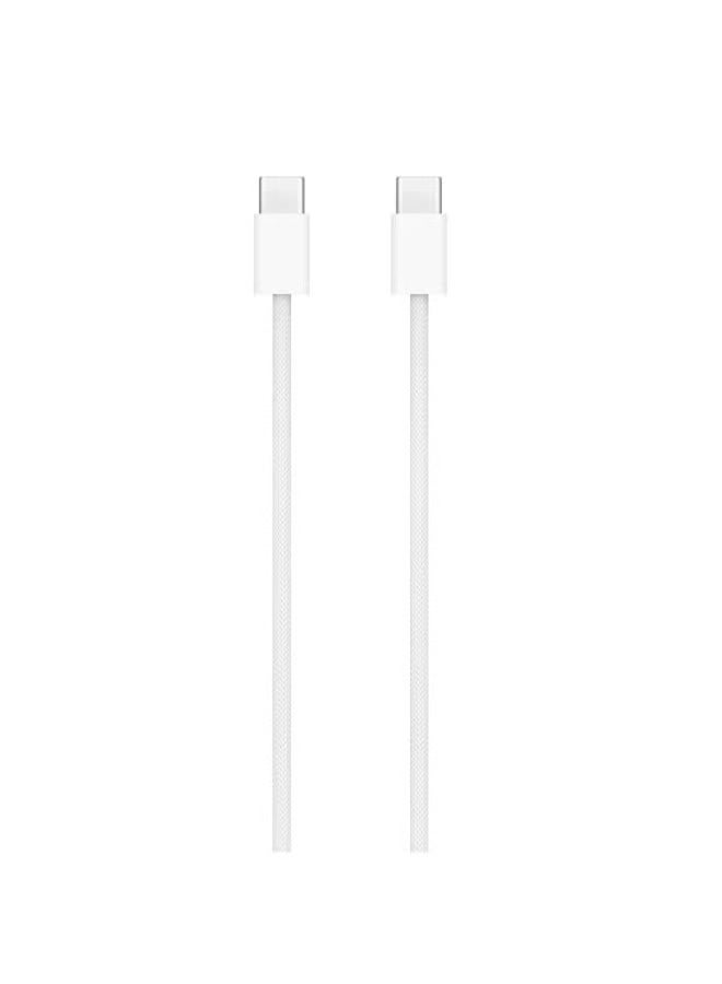كابل USB-C إلى USB-C شحن سريع 60 واط بطول 1 متر، كابل تايب سي مضفر للشحن فائق السرعة، متوافق مع ايفون 15 و16 و17 وسامسونج وايباد وشاومي وماك بوك - Image 4