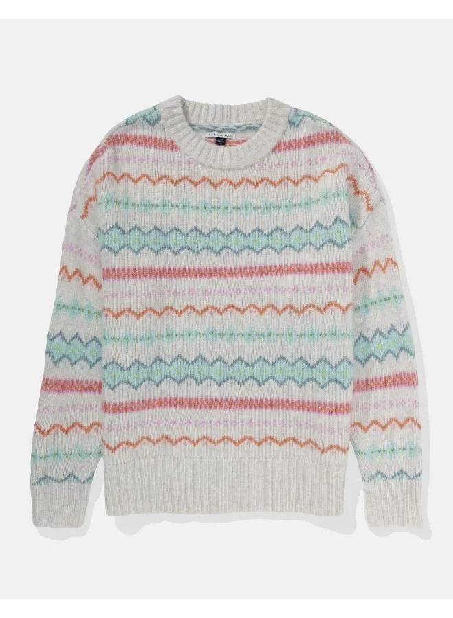 American Eagle  Crew Neck Knitted Sweater for Women | Best Price UAE