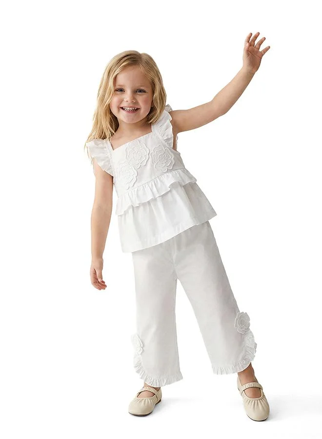 Koton Poplin Ruffle Trousers