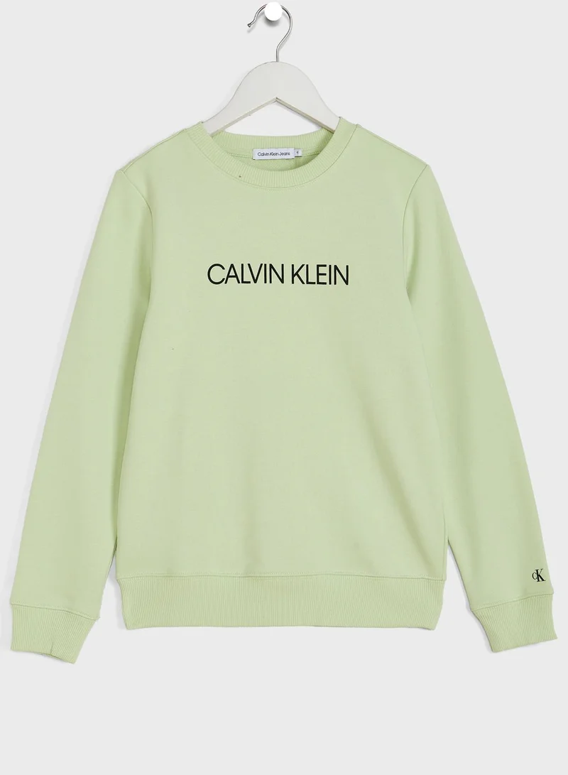 كالفن كلاين جينز سويت شيرت للأطفال بشعار الماركة