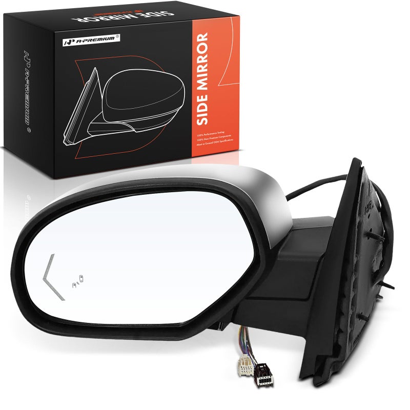 A-Premium Driver Side Power Door Mirror for Chevy Tahoe, Suburban & GMC Yukon - Heated, Power Folding with Blind Spot Detection
