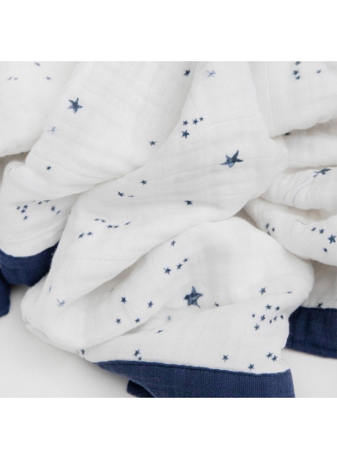 Little Unicorn Newborn Receiving Quilt | Ultra- Soft, Multi-Layered Muslin Fabric | Gift for Newborns & on-The-go (Shooting Stars) - Image 3
