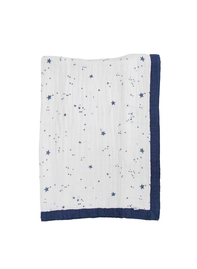 Little Unicorn Newborn Receiving Quilt | Ultra- Soft, Multi-Layered Muslin Fabric | Gift for Newborns & on-The-go (Shooting Stars) - Image 1