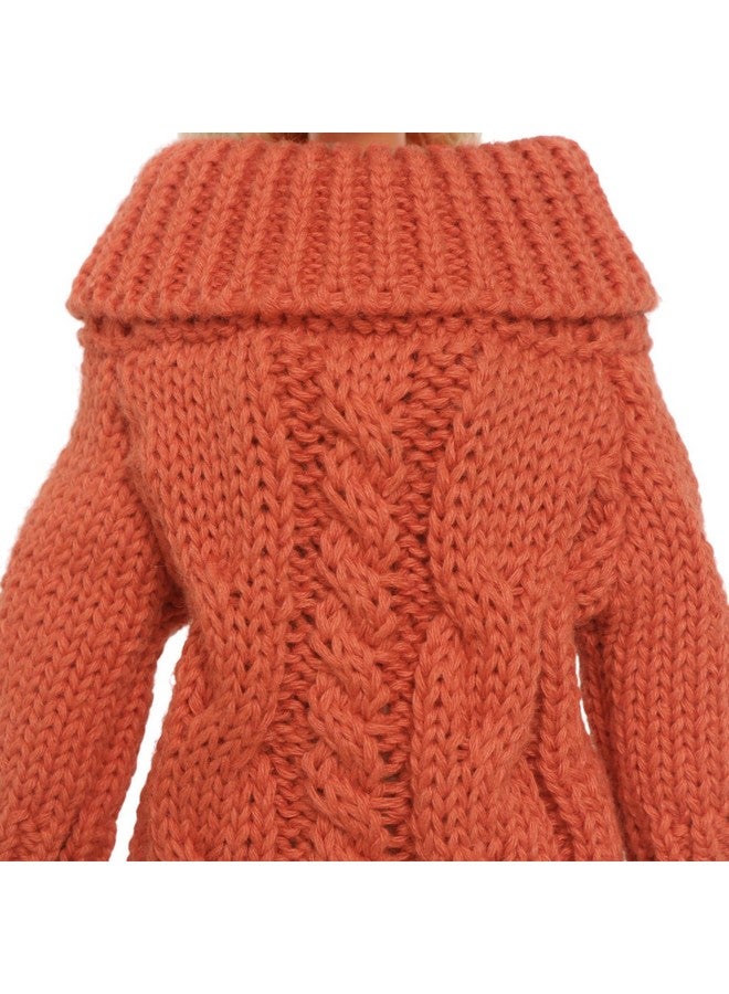 BJDBUS Winter Turtleneck Sweater Clothes for 11.5 inch Girl Doll Accessories (Red Orange) - Image 5