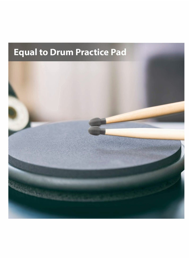 KASTWAVE 4 Pieces Drum Mute Drumstick Silent Tip, Drum Dampener Silicone Drumstick Silent Practice Tips Percussion Accessory, Mute Replacement Drum  - Image 5