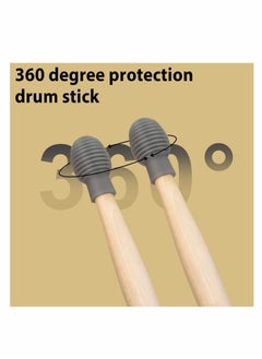 KASTWAVE 4 Pieces Drum Mute Drumstick Silent Tip, Drum Dampener Silicone Drumstick Silent Practice Tips Percussion Accessory, Mute Replacement Drum  - Image 3