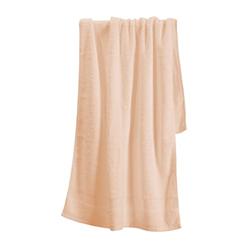 Spread Spain Cotton Towels for Bath | Towels for Bath Large Size | Ring Spun Bath Towel - Soft & Absorbent | 600 GSM | 1 Piece Bath Towel for Men/Women | 70 cms x 140 cms - Peach - Image 1