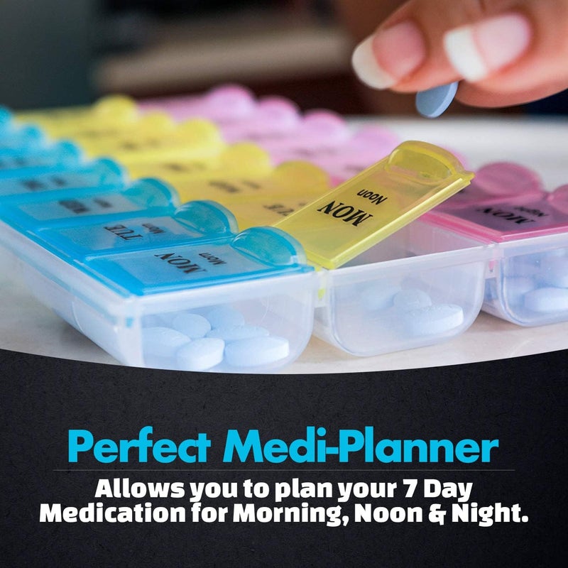 MEDca Weekly Pill Organizer, Three-Times-a-Day, 1 Pill Organizer - Image 5