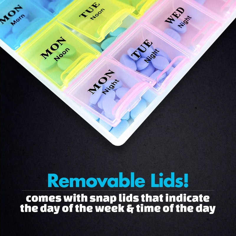 MEDca Weekly Pill Organizer, Three-Times-a-Day, 1 Pill Organizer - Image 4