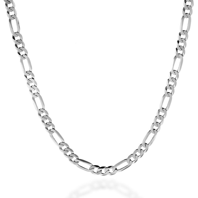 QUADRI - Certified Made in Italy 925 Sterling Silver 5mm Figaro Link Chain Necklace 20 Inchs - Image 1