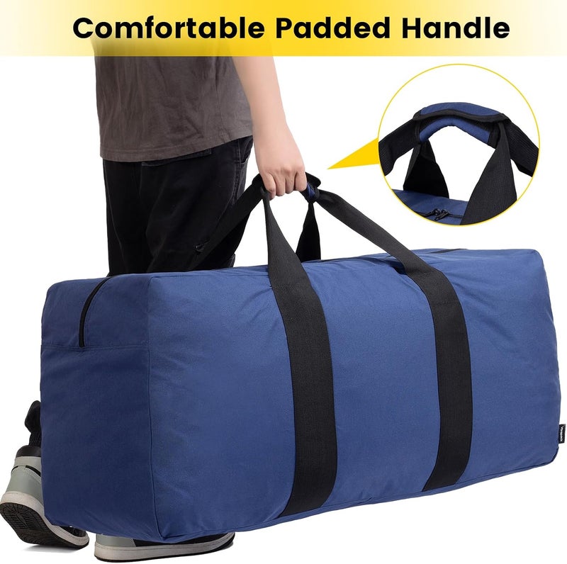 Vorspack Extra Large Duffle Bag for Travel - 100L Duffel Bag for Men Gear Bag for Storage Foldable Weekender Bag for Overnight Camping - Black - Image 4