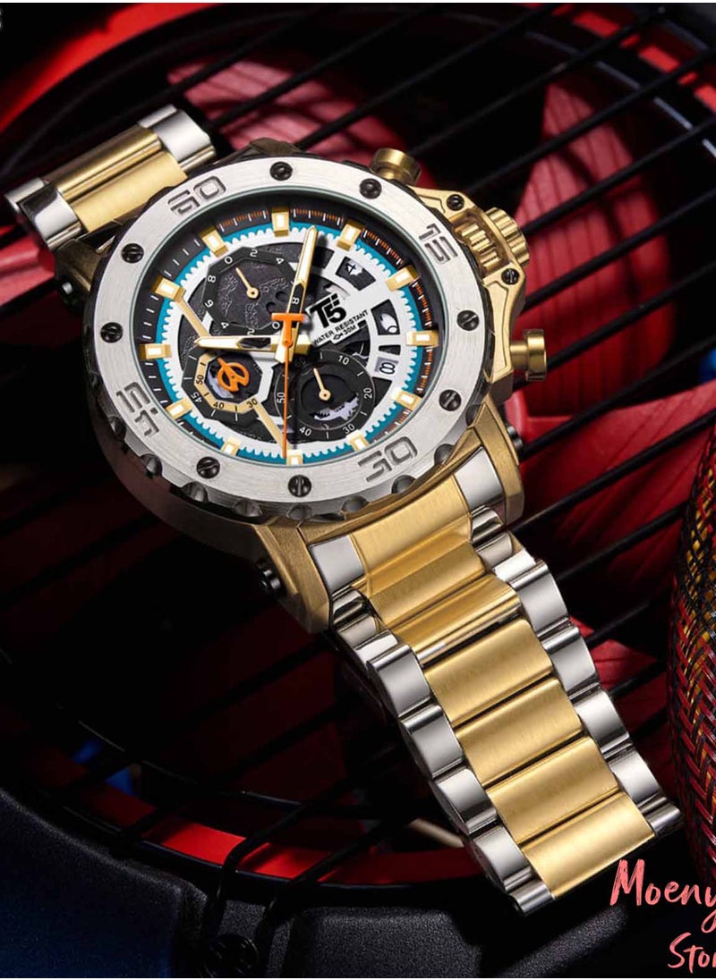T5 T5 Men's Chronograph Stainless Steel Watch  - Image 4