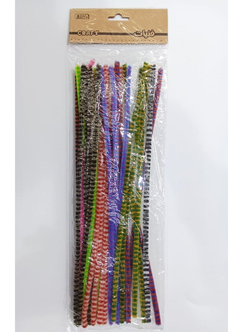 SBC PIPE CLEANER 25PC/PKT ASSORTED COLOUR - Image 1