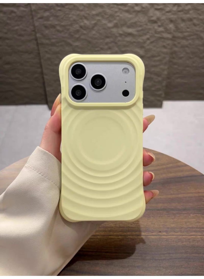 Yellow Soft Silicone Shockproof Phone Case for 17 Pro Max - Image 1