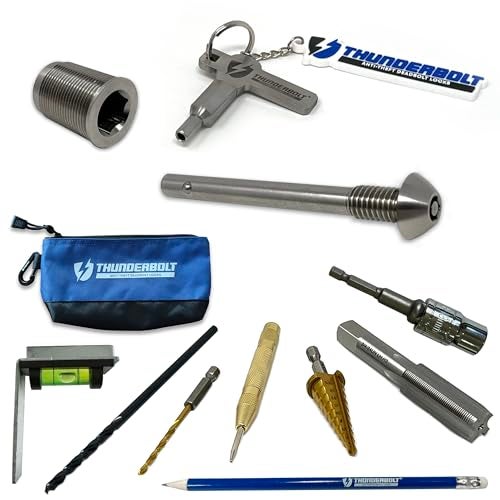 THUNDERBOLT Lock Pin AntiTheft Security Lock for Protecting Box Truck Overhead Roll Up Doors with Installation Kit - Image 1