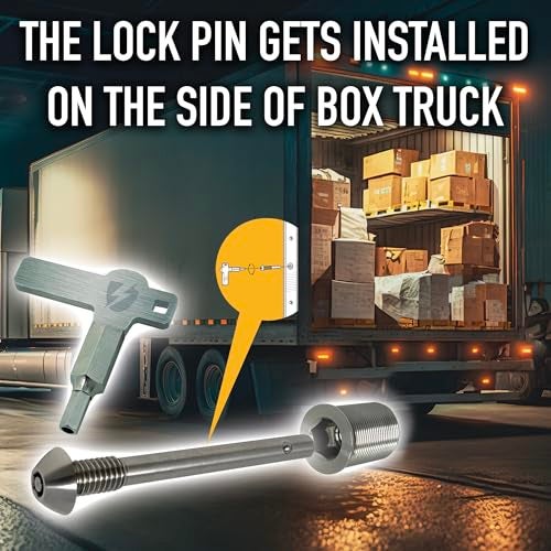 THUNDERBOLT Lock Pin AntiTheft Security Lock for Protecting Box Truck Overhead Roll Up Doors with Installation Kit - Image 3