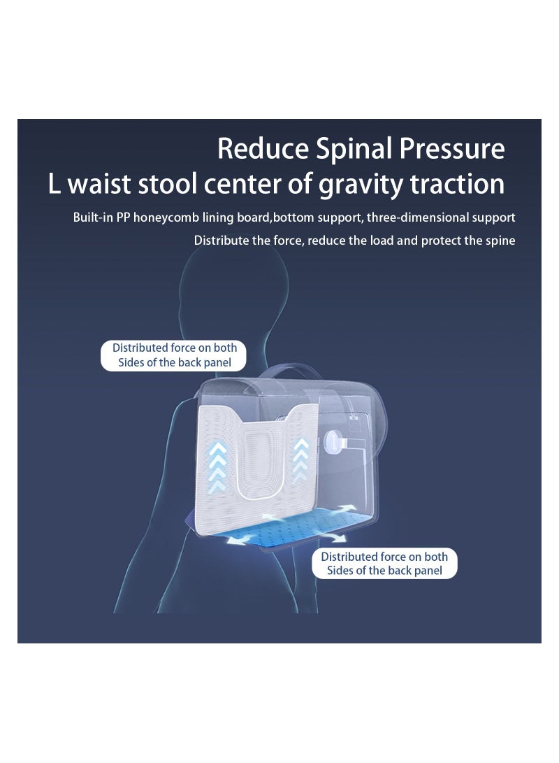 Nohoo Ergonomic Spine Protection School Backpack - Blue - Image 4