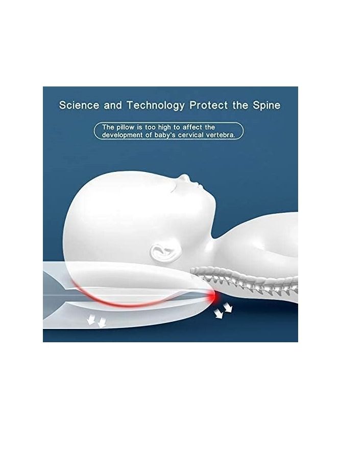 AS SEEN ON TV Ultra Soft Baby Head Shape Pillow Defensive Neck Support Kids On Bed Black/White - Image 5