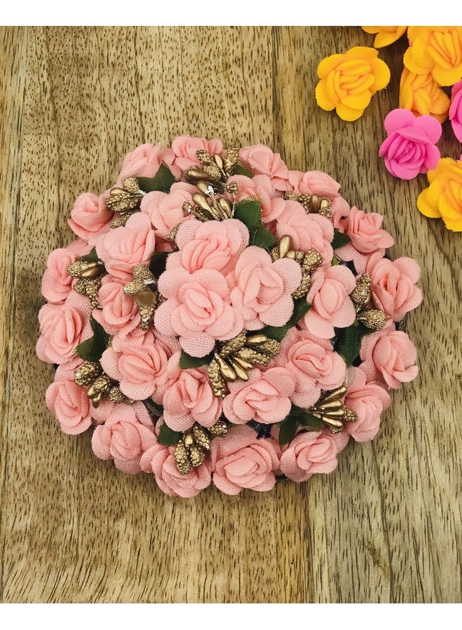 Arooman™ Full Juda Bun Hair Flower Gajra for Wedding and Parties Use for Women in Peah Color Pack_1 - Image 1