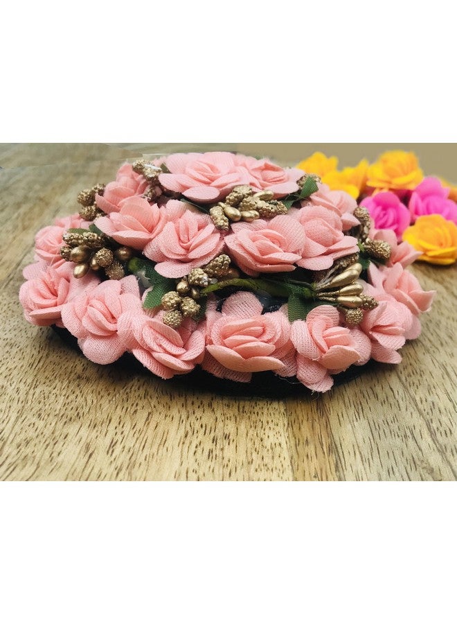 Arooman™ Full Juda Bun Hair Flower Gajra for Wedding and Parties Use for Women in Peah Color Pack_1 - Image 3