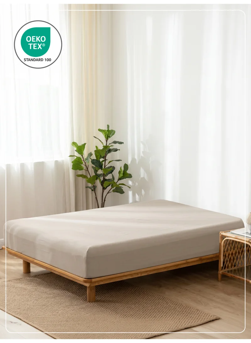 Donetella 1 Pcs Queen Fitted Sheet 160x200 cm | OEKO-TEX Certified Brushed Microfiber Deep Pocket Sheet with All Around Elastic | Ultra Soft, Wrinkle Resistant, Easy Care, Safe for Sensitive Skin