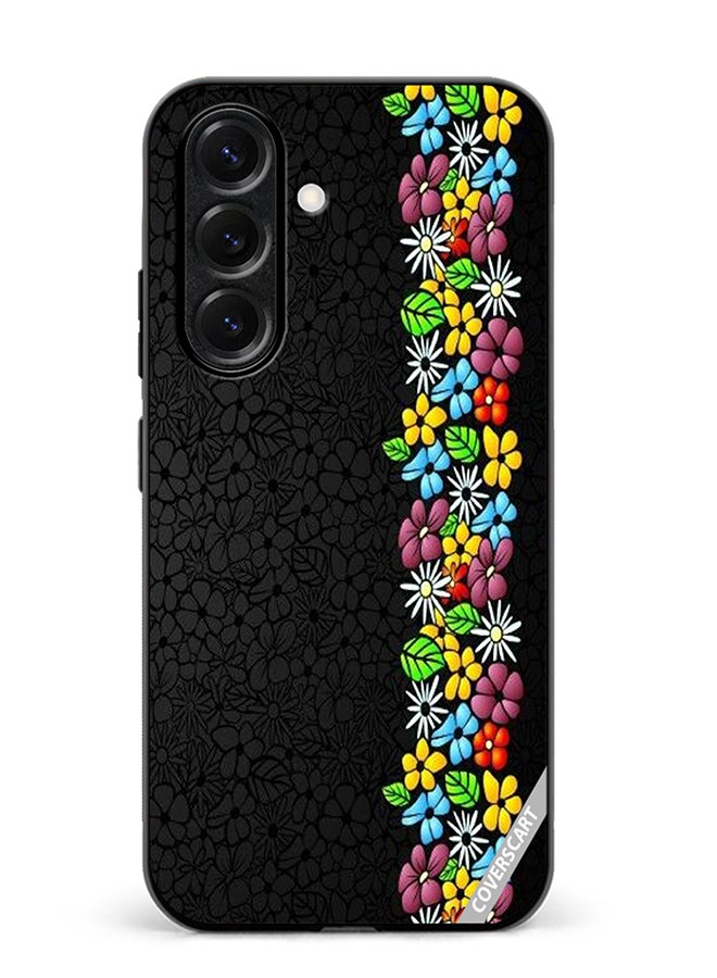 VR CREATIVE Protective Case Cover For Samsung Galaxy S25 Plus Flower Design Multicolour