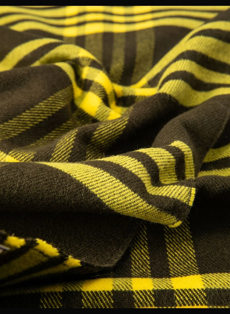 KOTON Scarf Plaid Patterned Soft Touch Tasseled