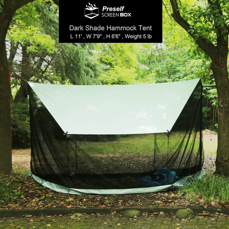 Preself Lightweight No Bug Screen House for Hammock, Canoe Picnics Backyards Backpacking Camping Beach in Summer (Dark Shade) - Image 2