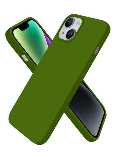 Iphone 13 case, soft silicone liquid case, shockproof (soft anti scratch, Anti fall) for Apple Iphone 13 (Green))