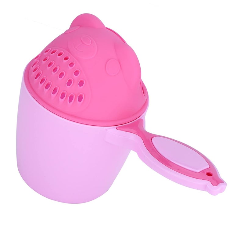 Cute Baby Shampoo Cup with Fish Handle - Safe PP Material, Eye Protection for Kids, Easy Clean Detachable Design - Pink Color (Pink) - Image 4