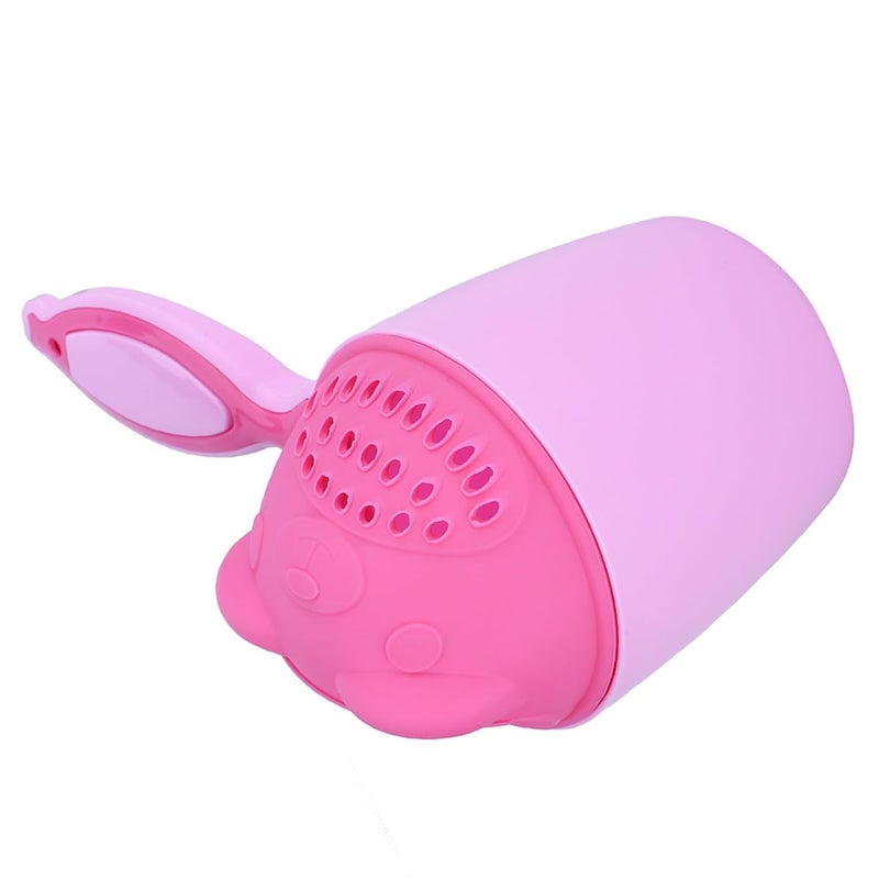 Cute Baby Shampoo Cup with Fish Handle - Safe PP Material, Eye Protection for Kids, Easy Clean Detachable Design - Pink Color (Pink) - Image 5