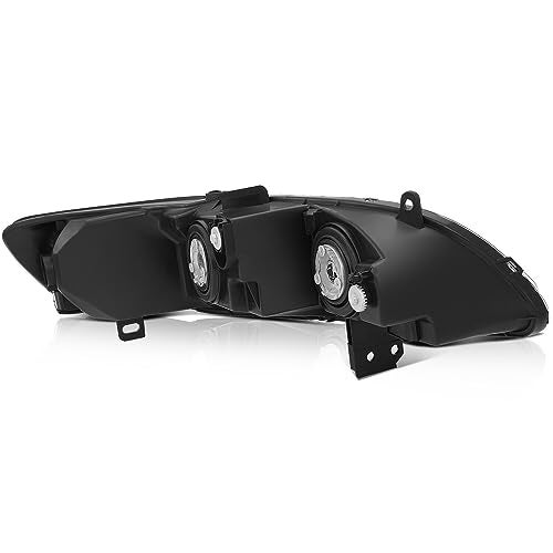 SCITOO Headlights For Honda For Accord 1998-2002 Headlamps Black Housing Amber Reflector Clear Lens Driver and Passenger Side - Image 5