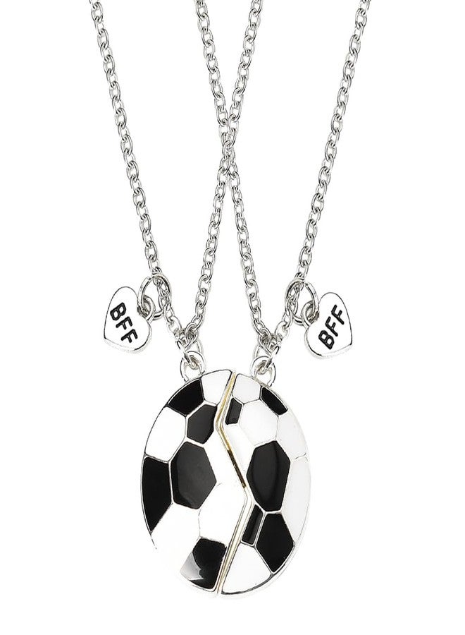 Xiyantiji Football Friendship Necklaces for 2 Best Friends Birthday Graduation Christmas Gifts forTeens Matching BFF Necklace Sport Soccer Themed Gifts for Boys Girls - Image 1