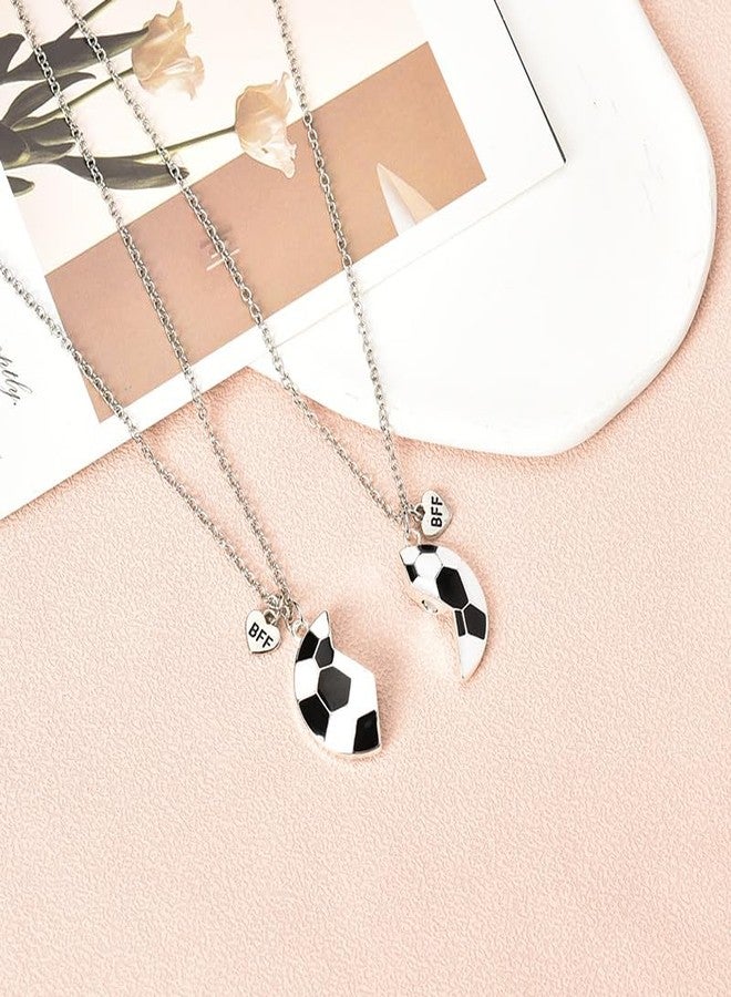 Xiyantiji Football Friendship Necklaces for 2 Best Friends Birthday Graduation Christmas Gifts forTeens Matching BFF Necklace Sport Soccer Themed Gifts for Boys Girls - Image 2