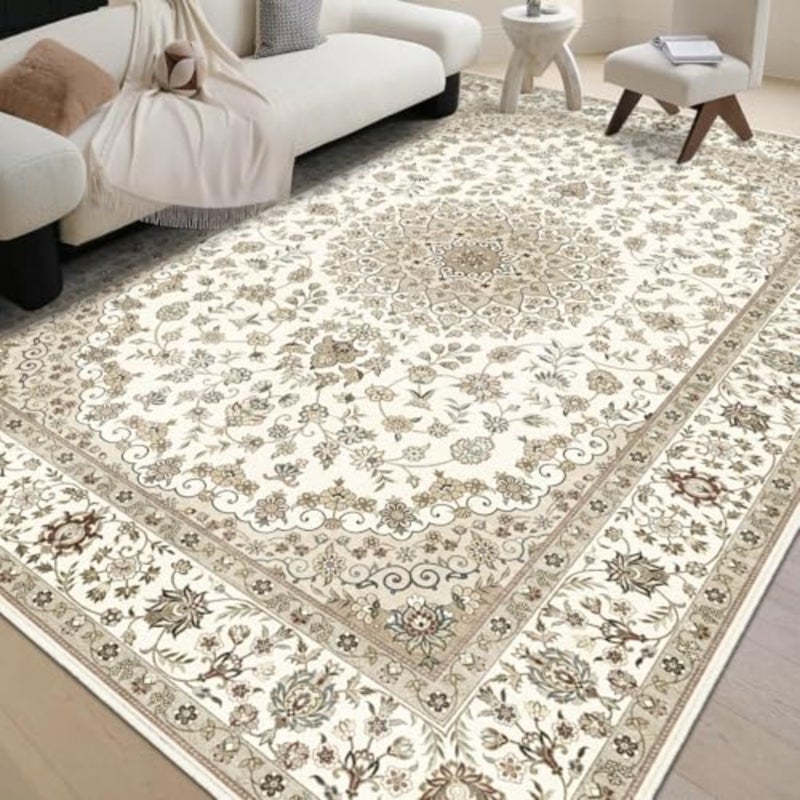 200x290cm Area Rugs, Luxury Arabic Carpet Soft Short Pile Rug for Villa Living Room, Carpets for Living Room, Non Slip rugs, Area Rug, Rugs for Bedroom, Indoor Home Decor Rugs - Image 1
