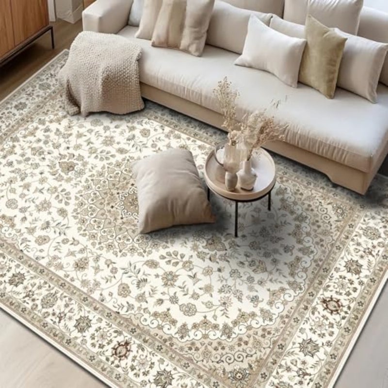 200x290cm Area Rugs, Luxury Arabic Carpet Soft Short Pile Rug for Villa Living Room, Carpets for Living Room, Non Slip rugs, Area Rug, Rugs for Bedroom, Indoor Home Decor Rugs - Image 2
