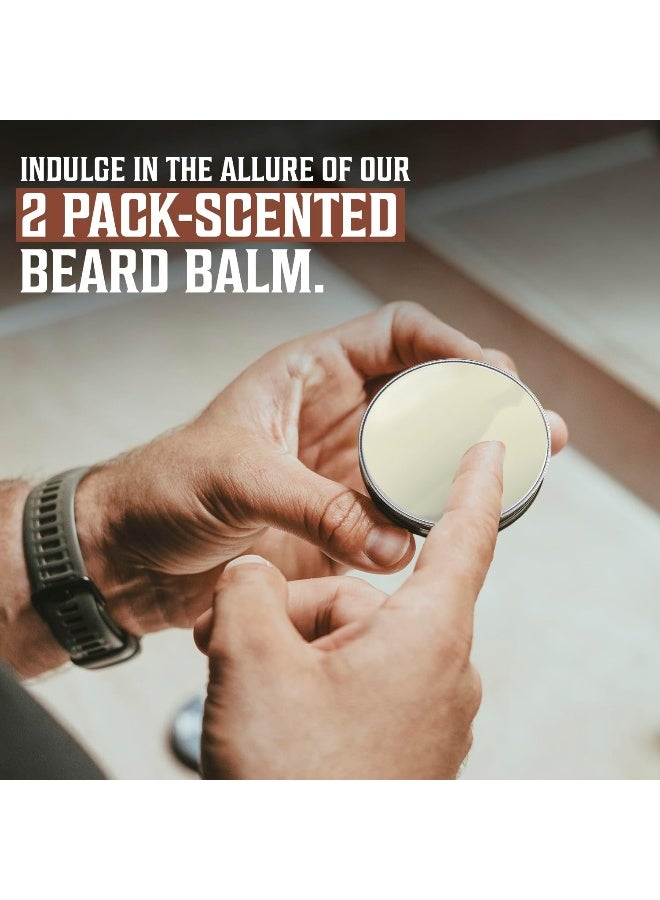 Viking Revolution Beard Balm All Natural Grooming Treatment With Argan Oil & Mango Butter Strengthens & Softens Beards & Mustaches Citrus & Sandalwood Leave In Conditioner Wax For Men 2 Pack - Image 4