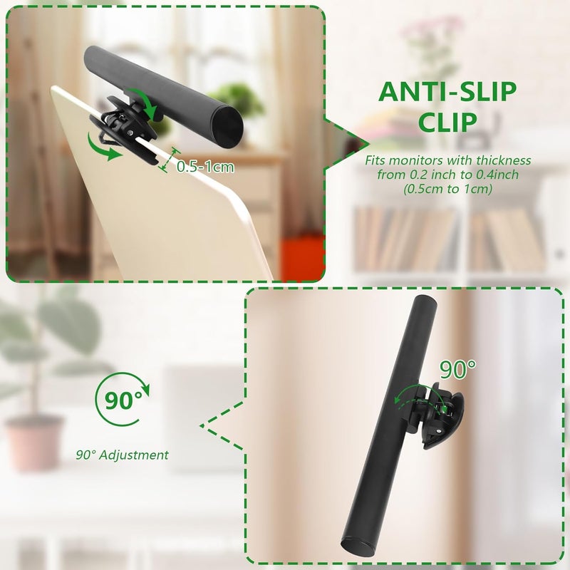 VIGIND Computer Monitor Light,Screen Light Bar USB Powered Monitor Clamp Lamp,Eye Protect Clip On Monitor Lamps,Adjustable Brightness/Color,Over Monitor Light Bar - Image 4