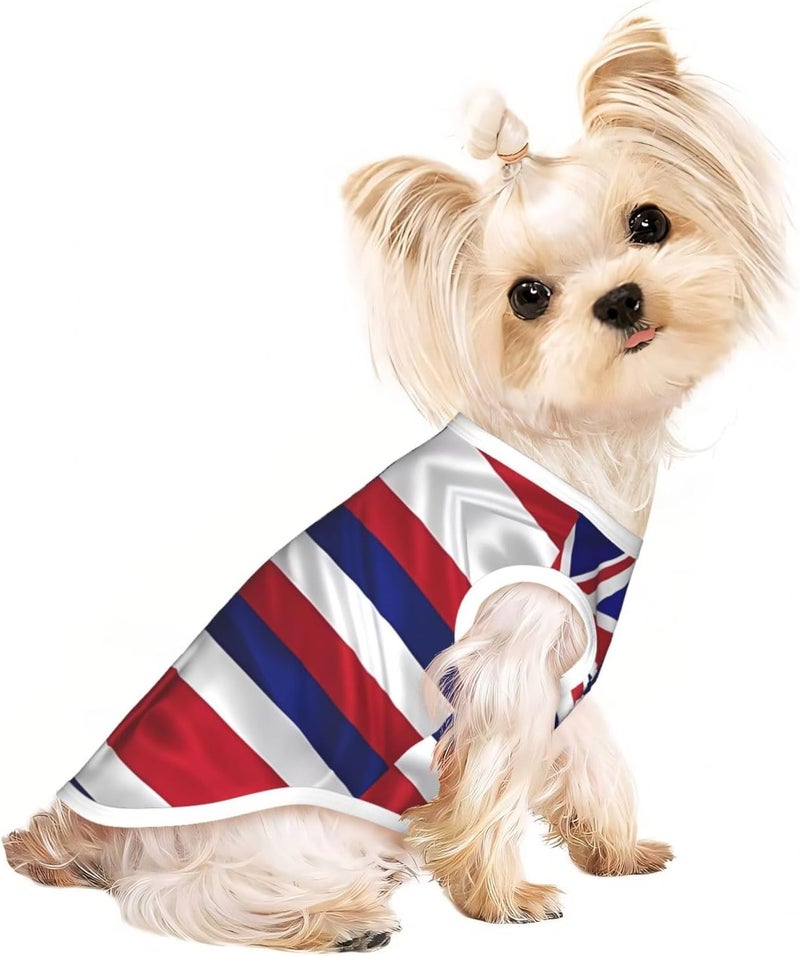 Flag of Hawaii American Print Pet Clothes for Small Dogs and Cats – Soft Cotton Dog Pajamas, Cat Outfit, for Chihuahuas, Dachshund Clothes, Puppy Clothes Large - Image 2