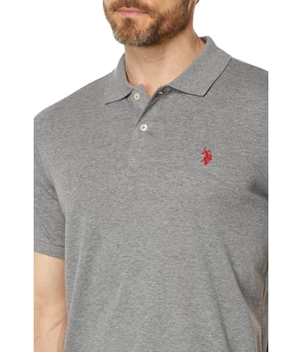 U.S. Polo Assn. Interlock Core Polo Shirt Campus Heather Grey XL - Image 4