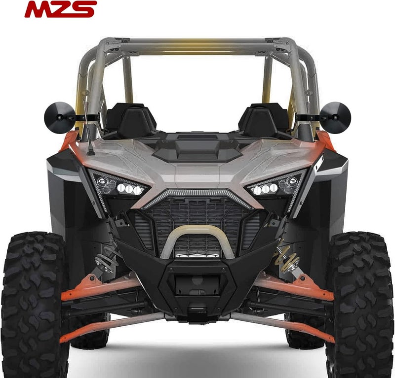 MZS مرايا جانبية MZS UTV - ملحقات عالمية 1.75" أو 2" مستديرة CNC سوداء - Image 2