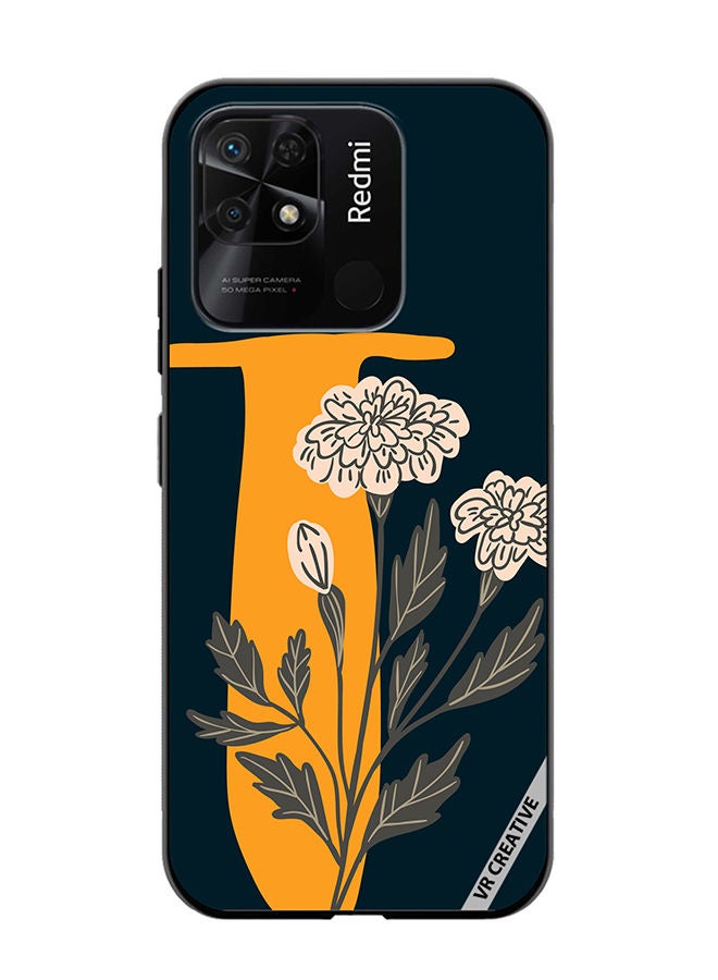 VR CREATIVE Protective Case Cover For Xiaomi Redmi 10C Alphabet T Design Multicolour - Image 1