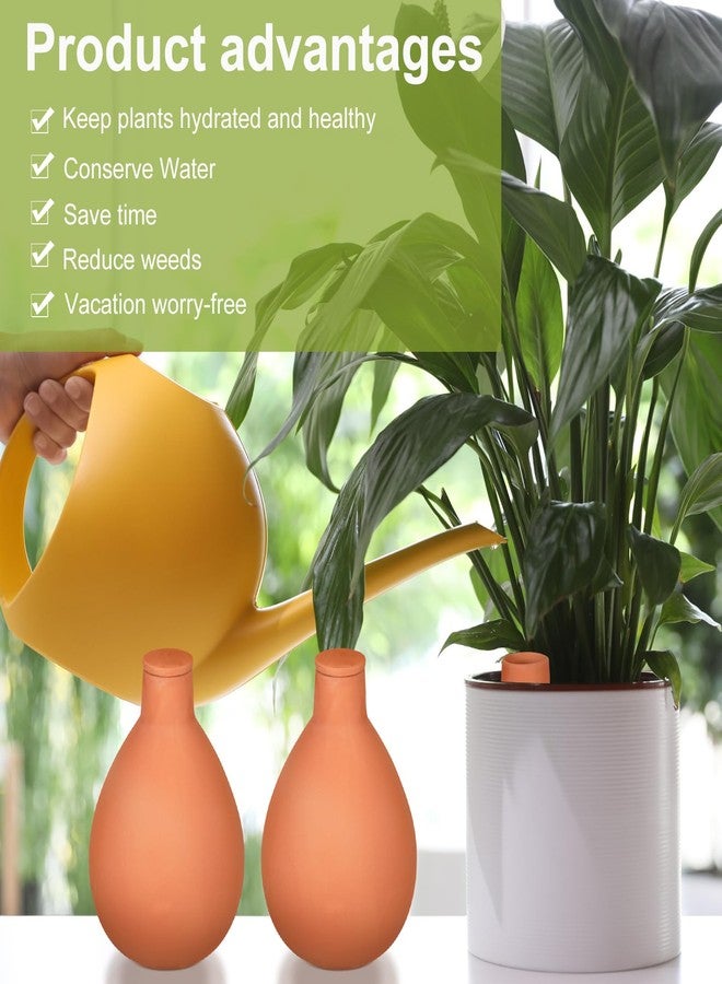 Blushtier 2 Pcs Watering Pot Terracotta Water Dripper 34 oz Automatic Plant Waterer Watering System Self Watering Terra Cotta Irrigation Pots Plant Watering Devices for Indoor Outdoor Plants - Image 3