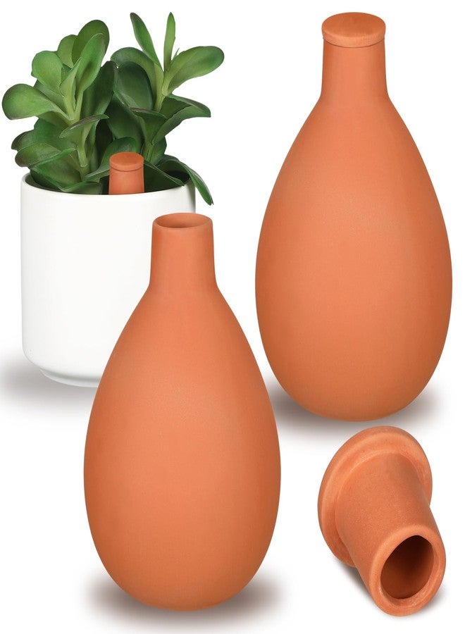 Blushtier 2 Pcs Watering Pot Terracotta Water Dripper 34 oz Automatic Plant Waterer Watering System Self Watering Terra Cotta Irrigation Pots Plant Watering Devices for Indoor Outdoor Plants - Image 1
