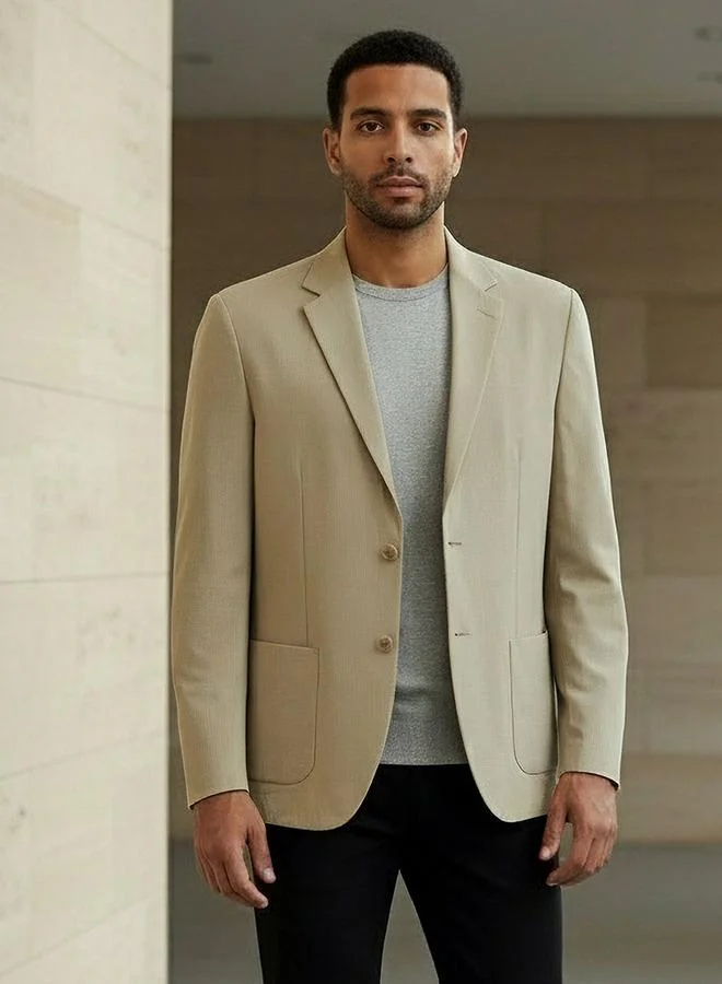 ايكونيك Iconic Men Slim Fit Notch Lapel Blazer