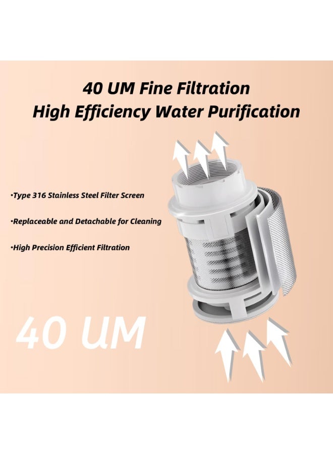 2PC Sink Faucet Water Filter 360° Rotating 3-Function with Stainless Steel Core and 15/16in Adapter - Image 4